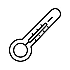 thermometer icon, thermometer line art - simple line art of thermometer, perfect for thermometer logos and icons