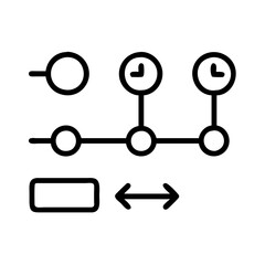 timeline icon, timeline line art - simple line art of timeline, perfect for timeline logos and icons