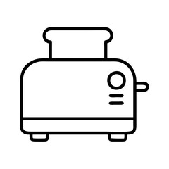 toaster icon, toaster line art - simple line art of toaster, perfect for toaster logos and icons