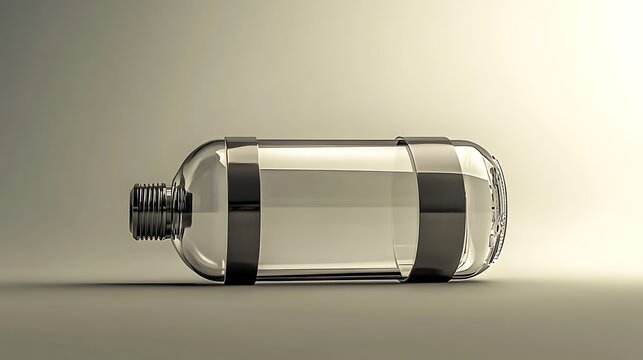 Empty water bottle with a sleek and modern look