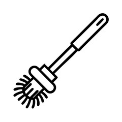 toilet brush icon, toilet brush line art - simple line art of toilet brush, perfect for toilet brush logos and icons