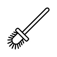 toilet brush icon, toilet brush line art - simple line art of toilet brush, perfect for toilet brush logos and icons