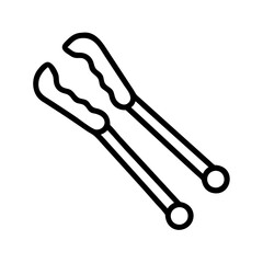 tongs icon, tongs line art - simple line art of tongs, perfect for tongs logos and icons