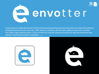 E letter combination social media icon logo 