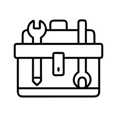 toolbox icon, toolbox line art - simple line art of toolbox, perfect for toolbox logos and icons
