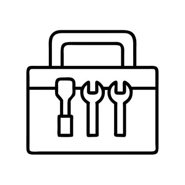recommend clip art: toolbox icon, toolbox line art - simple line art of toolbox, perfect for toolbox logos and icons