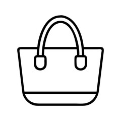 tote bag icon, tote bag line art - simple line art of tote bag, perfect for tote bag logos and icons