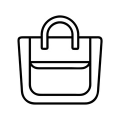 tote bag icon, tote bag line art - simple line art of tote bag, perfect for tote bag logos and icons