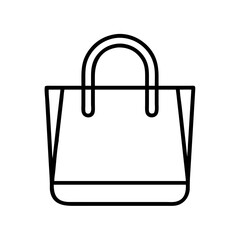 tote bag icon, tote bag line art - simple line art of tote bag, perfect for tote bag logos and icons