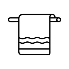 towel icon, towel line art - simple line art of towel, perfect for towel logos and icons
