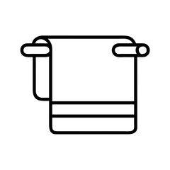 towel icon, towel line art - simple line art of towel, perfect for towel logos and icons