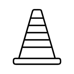 traffic cone icon, traffic cone line art - simple line art of traffic cone, perfect for traffic cone logos and icons