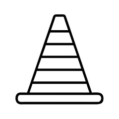 traffic cone icon, traffic cone line art - simple line art of traffic cone, perfect for traffic cone logos and icons