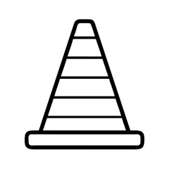 traffic cone icon, traffic cone line art - simple line art of traffic cone, perfect for traffic cone logos and icons