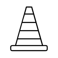 traffic cone icon, traffic cone line art - simple line art of traffic cone, perfect for traffic cone logos and icons