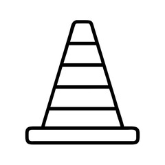 traffic cone icon, traffic cone line art - simple line art of traffic cone, perfect for traffic cone logos and icons