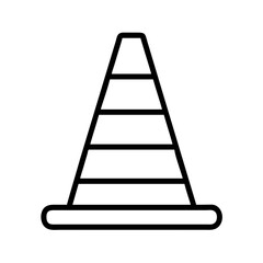 traffic cone icon, traffic cone line art - simple line art of traffic cone, perfect for traffic cone logos and icons