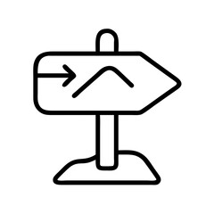 trail sign icon, trail sign line art - simple line art of trail sign, perfect for trail sign logos and icons