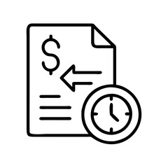 transaction history icon, transaction history line art - simple line art of transaction history, perfect for transaction history logos and icons