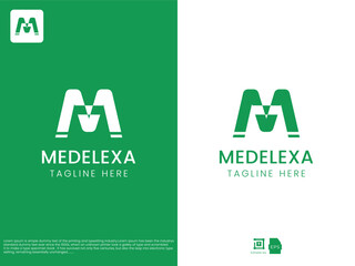 M modern letter logo design 