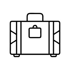 travel suitcase icon, travel suitcase line art - simple line art of travel suitcase, perfect for travel suitcase logos and icons
