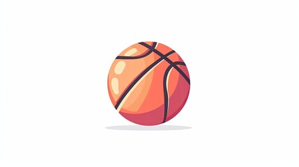 Fototapeta premium A colorful, stylized illustration of a basketball on a plain background.
