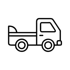 truck icon, truck line art - simple line art of truck, perfect for truck logos and icons