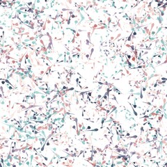 Ink or paint splashes on the white background. Paine grey, french lilac, old rose and verdigris colors. Seamless hand drawn pattern.