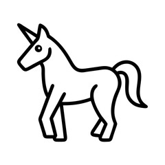 unicorn icon, unicorn line art - simple line art of unicorn, perfect for unicorn logos and icons