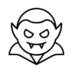 vampire icon, vampire line art - simple line art of vampire, perfect for vampire logos and icons