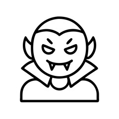 vampire icon, vampire line art - simple line art of vampire, perfect for vampire logos and icons