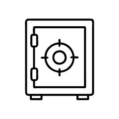 vault door icon, vault door line art - simple line art of vault door, perfect for vault door logos and icons