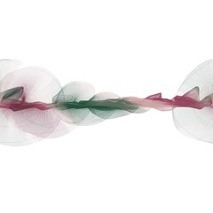 Abstract artwork created by swirling and flowing veil. Pine green, light maroon and faded pink colors. Seamless hand drawn pattern.