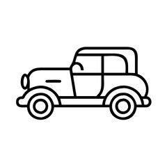 vintage car icon, vintage car line art - simple line art of vintage car, perfect for vintage car logos and icons