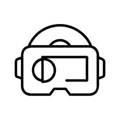 virtual reality headset icon, virtual reality headset line art - simple line art of virtual reality headset, perfect for virtual reality headset logos and icons