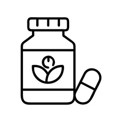 vitamins icon, vitamins line art - simple line art of vitamins, perfect for vitamins logos and icons