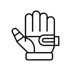 vr gloves icon, vr gloves line art - simple line art of vr gloves, perfect for vr gloves logos and icons
