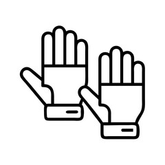 vr gloves icon, vr gloves line art - simple line art of vr gloves, perfect for vr gloves logos and icons