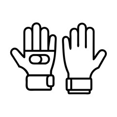 vr gloves icon, vr gloves line art - simple line art of vr gloves, perfect for vr gloves logos and icons
