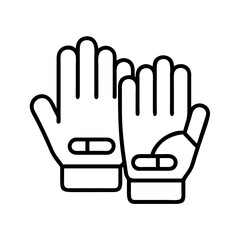 Obraz premium vr gloves icon, vr gloves line art - simple line art of vr gloves, perfect for vr gloves logos and icons