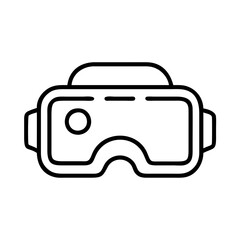 vr headset icon, vr headset line art - simple line art of vr headset, perfect for vr headset logos and icons