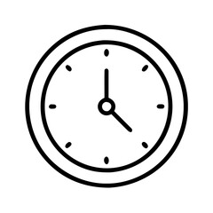 wall clock icon, wall clock line art - simple line art of wall clock, perfect for wall clock logos and icons