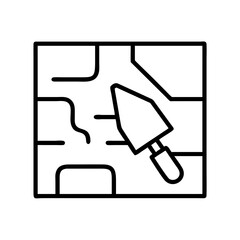 wall plaster icon, wall plaster line art - simple line art of wall plaster, perfect for wall plaster logos and icons