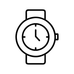 watch icon, watch line art - simple line art of watch, perfect for watch logos and icons