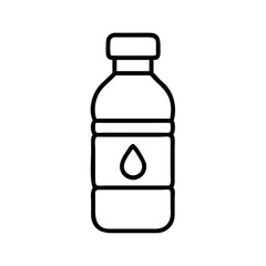 water bottle icon, water bottle line art - simple line art of water bottle, perfect for water bottle logos and icons