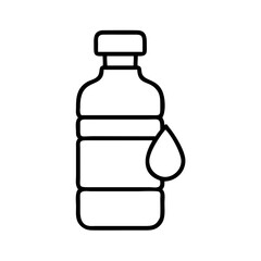 water bottle icon, water bottle line art - simple line art of water bottle, perfect for water bottle logos and icons