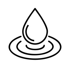 water drop icon, water drop line art - simple line art of water drop, perfect for water drop logos and icons