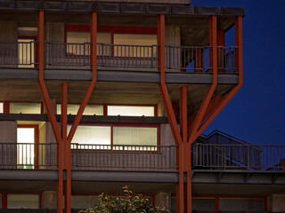 detail of modern hospital in italy