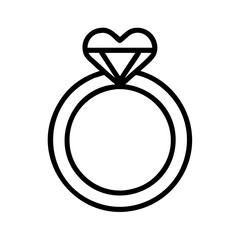 wedding ring icon, wedding ring line art - simple line art of wedding ring, perfect for wedding ring logos and icons