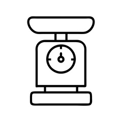 weighing scale icon, weighing scale line art - simple line art of weighing scale, perfect for weighing scale logos and icons